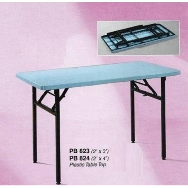 EV PB825 - 5' X 2' Plastic Top Foldable Folding Table
